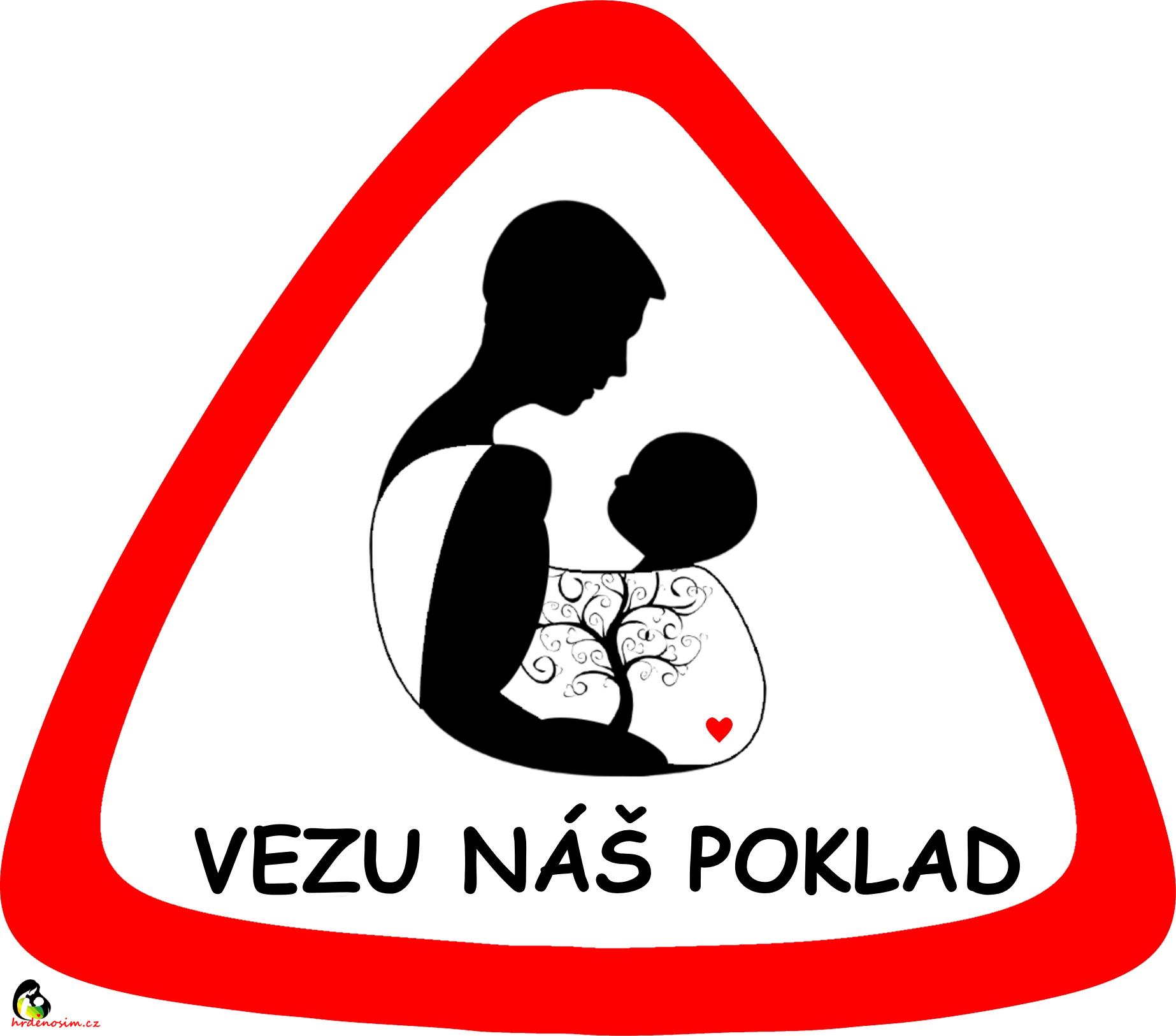 Samolepka na auto " Vezu náš poklad" táta