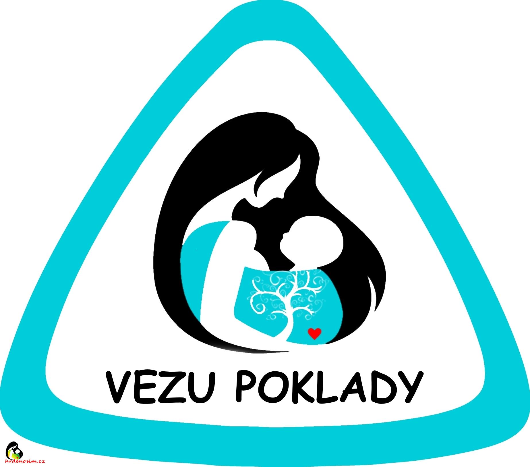 Samolepka na auto " Vezu poklady" celomodrá