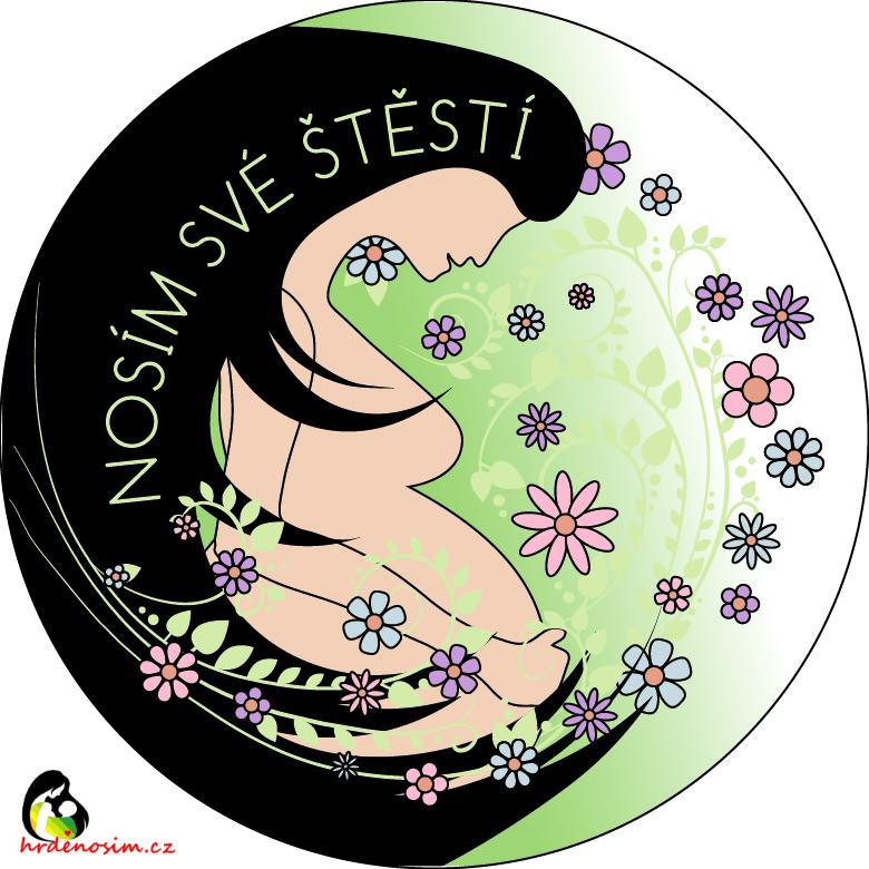 Placka těhotenská „Nosím své štěstí" světlá