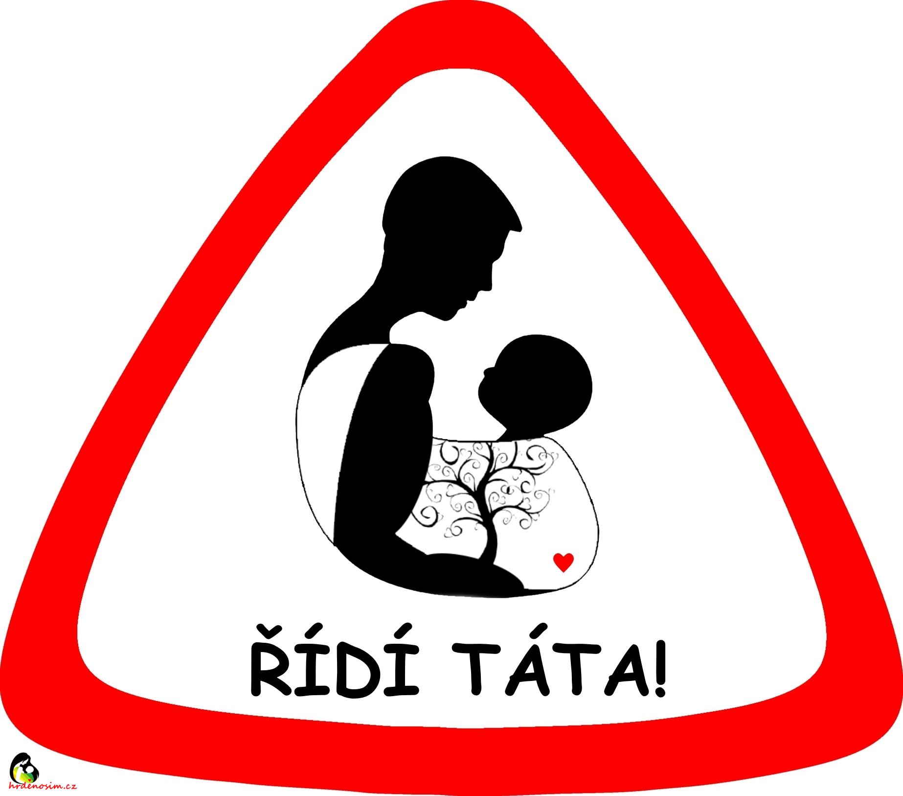 Samolepka na auto " Řídí táta "