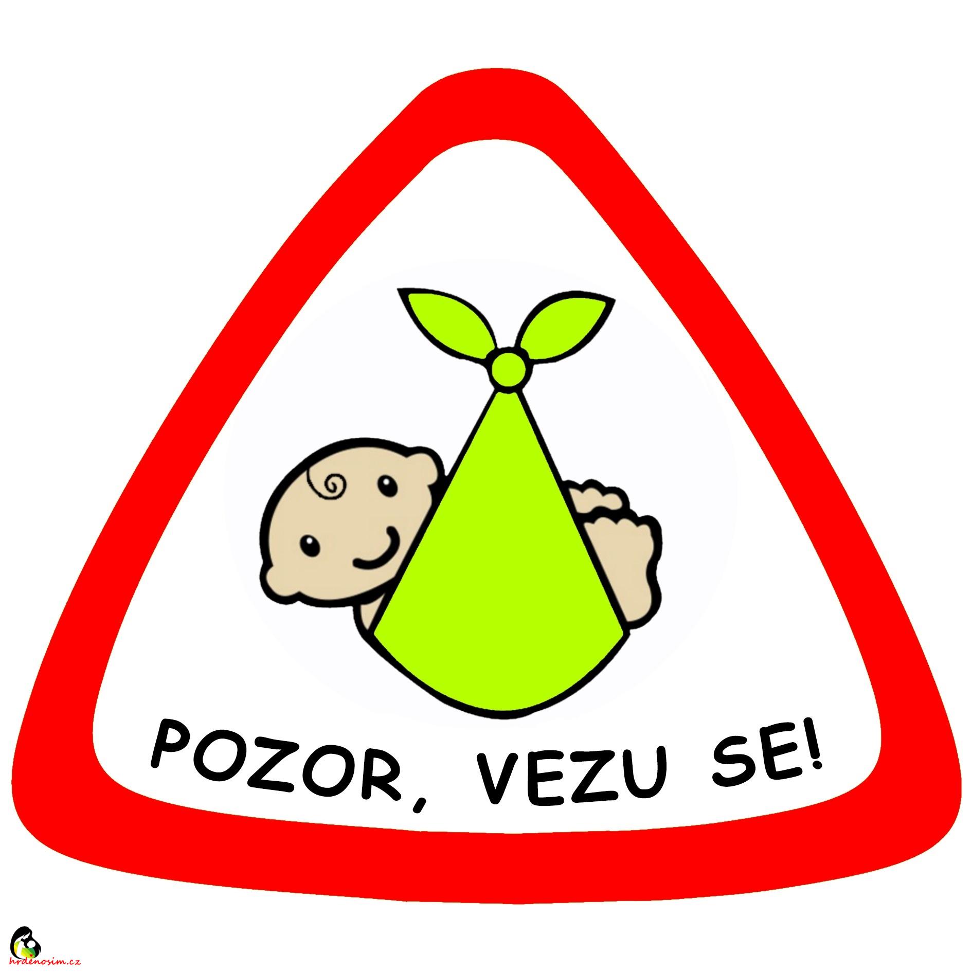 Samolepka na auto " pozor, vezu se "zelený uzlík