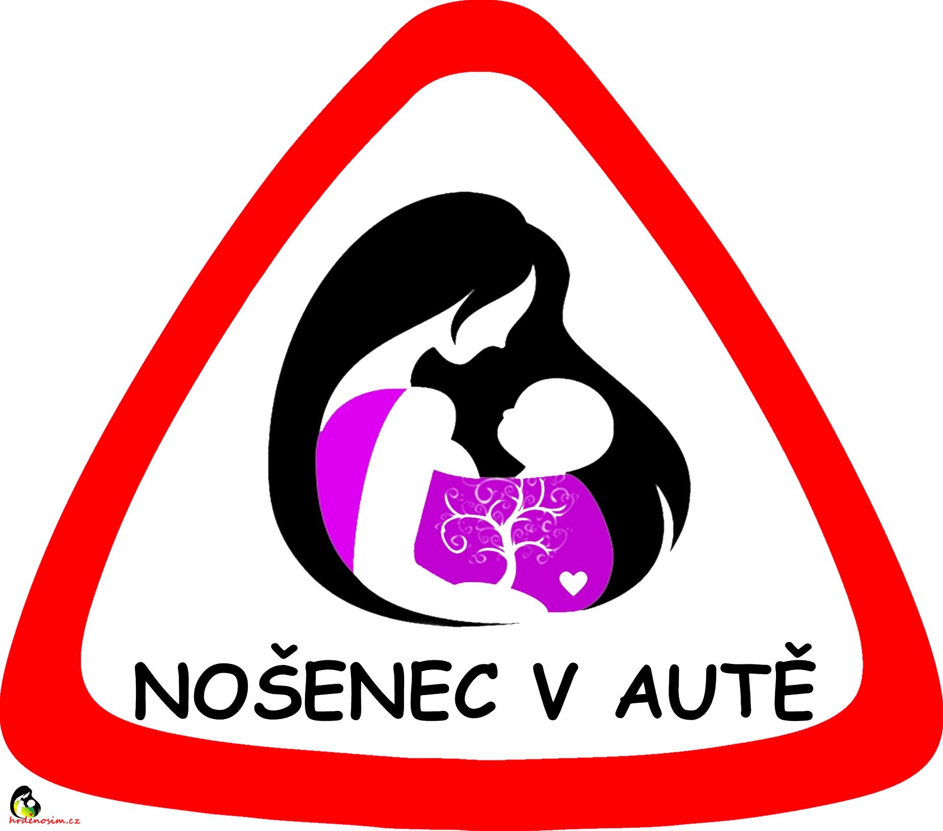 Samolepka na auto " nošenec v autě " transparentní