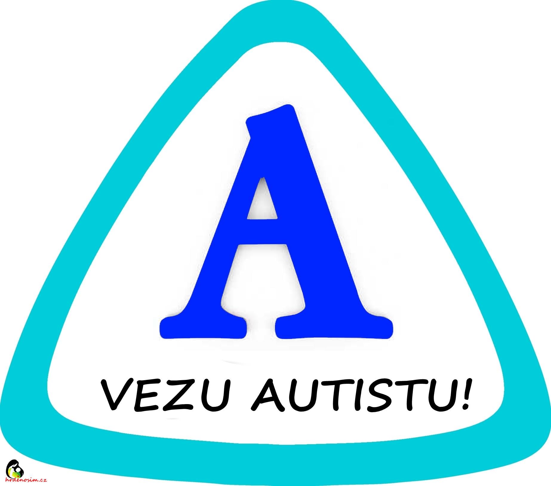 Samolepka na auto " vezu autistu "modrá