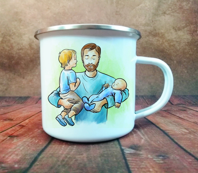 Plecháček táta miminko a kluk