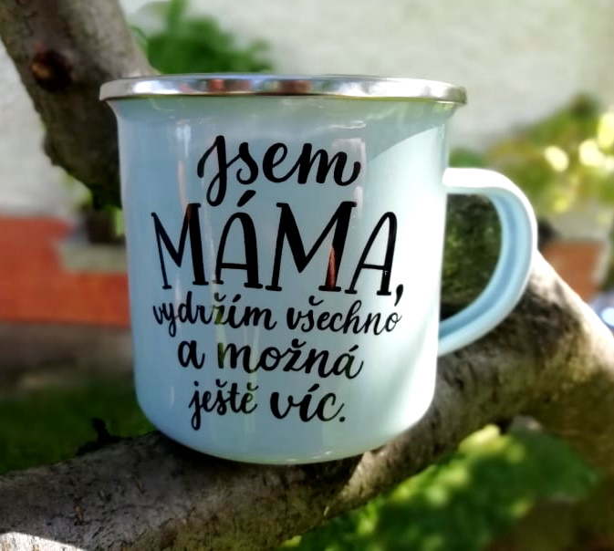 Plecháček světle modrý Jsem máma