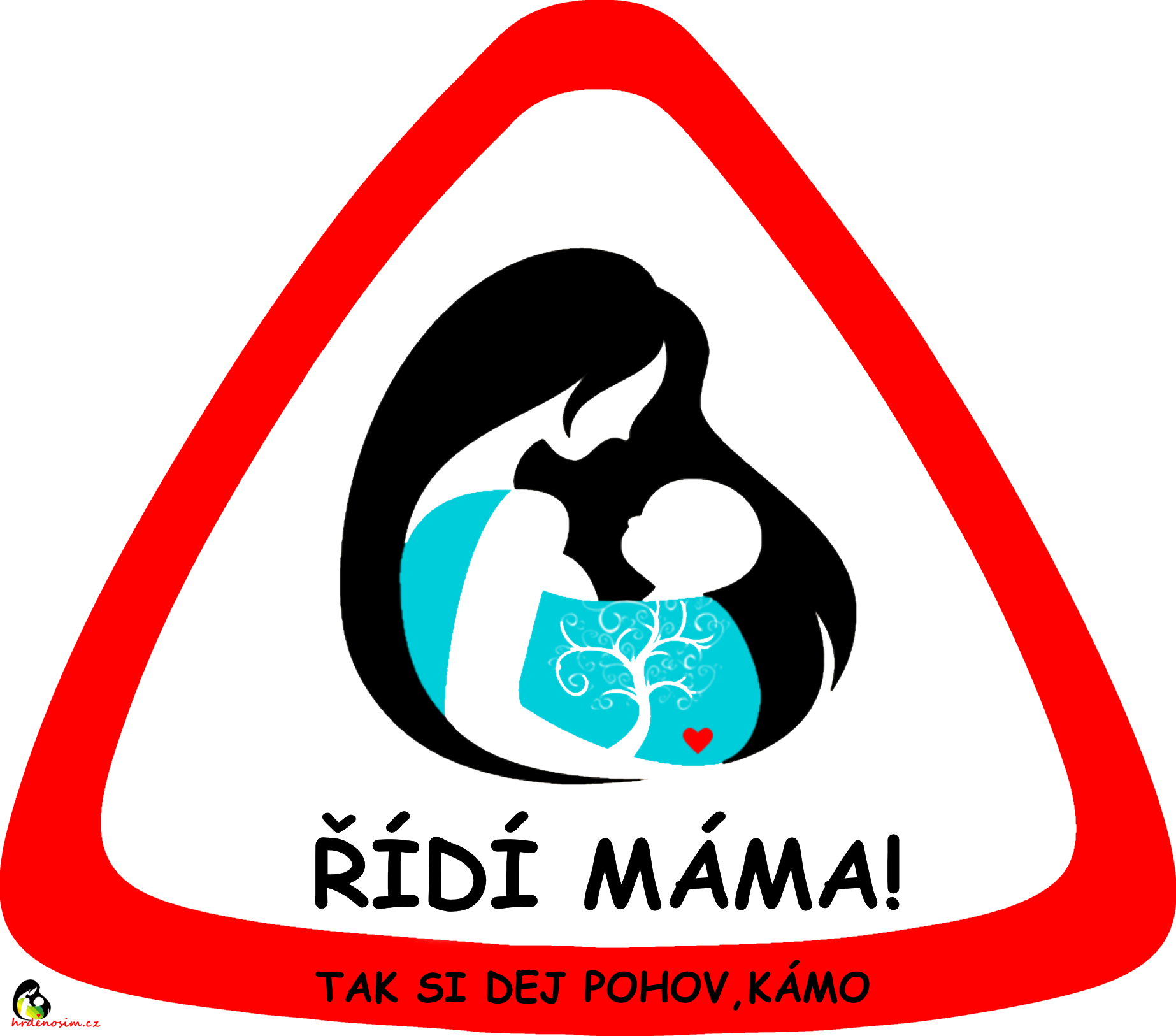 Samolepka na auto " řídí máma,tak si dej pohov " modrá