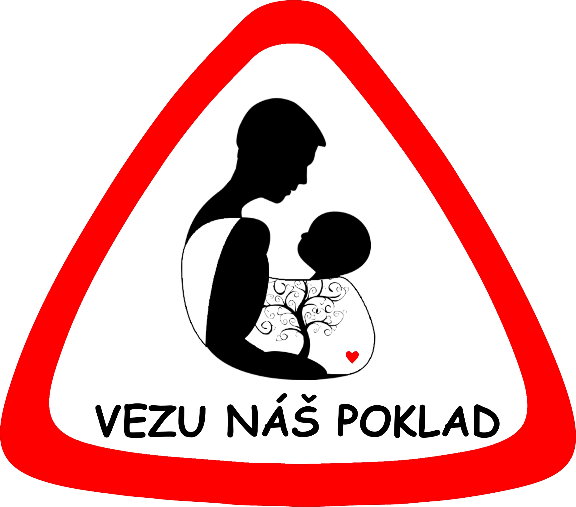 Samolepka na auto " Vezu náš poklad" táta