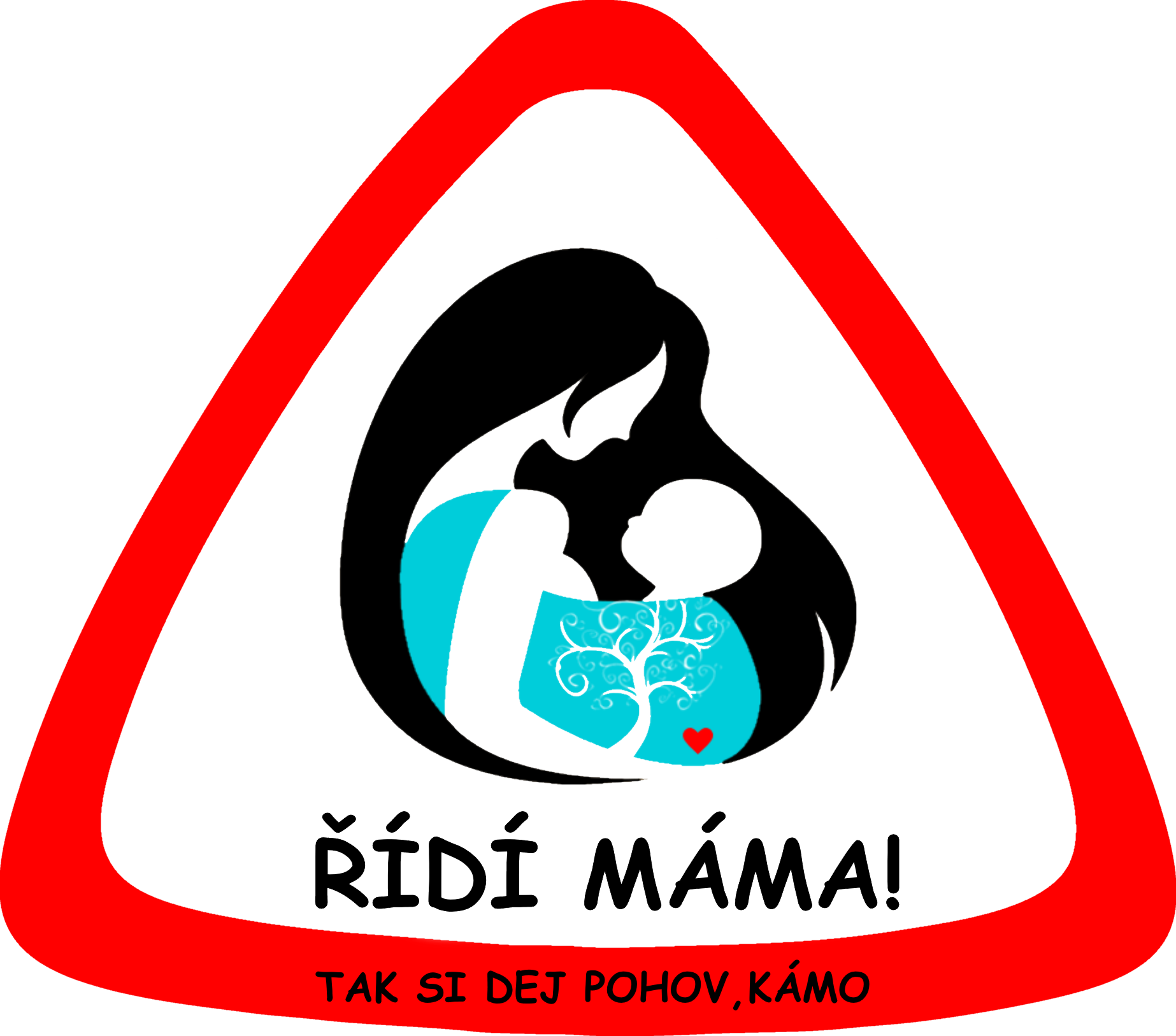 Samolepka na auto " řídí máma,tak si dej pohov " modrá