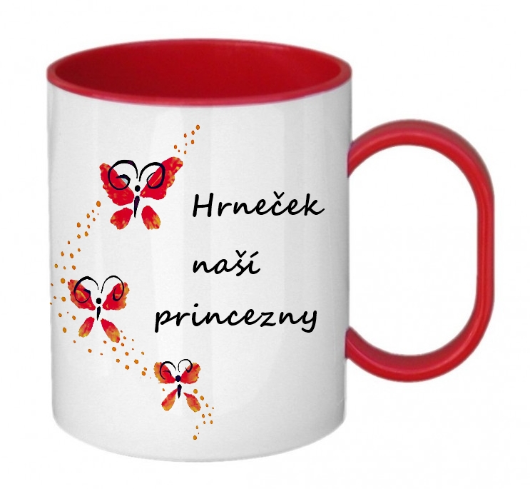 Hrnek dětský motýlci + vlastní text