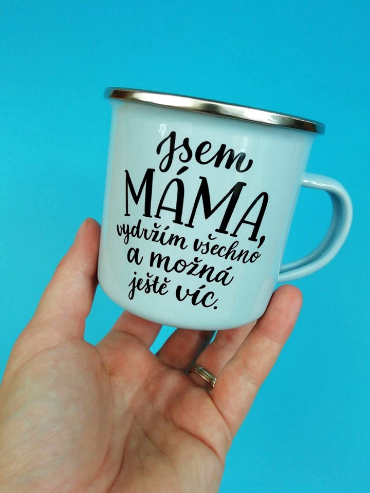 Plecháček světle modrý Jsem máma