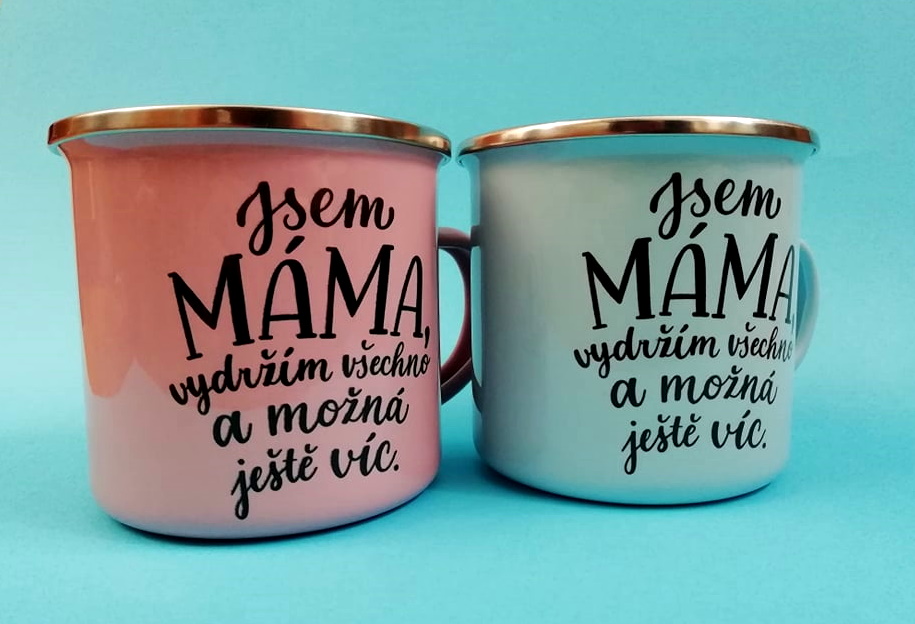 Plecháček světle modrý Jsem máma