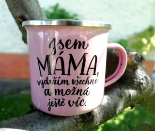 Plecháček světle růžový Jsem máma