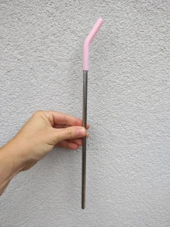 Nerezové brčko růžové 