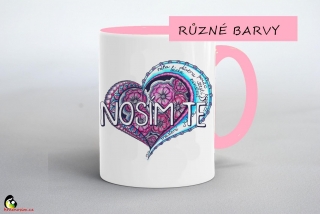 Hrdě nosím Hrnek "Mandala Nosím tě"